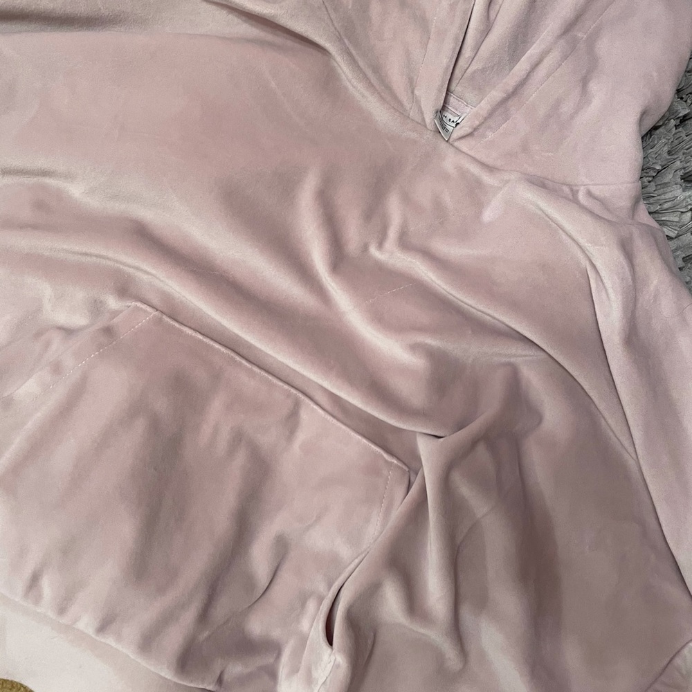 American Eagle long sleeved cropped plush hoodie